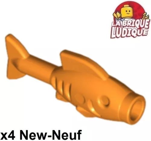 LEGO 4x Animal Fisch Meer Wasser Fish Orange 64648 Neu
