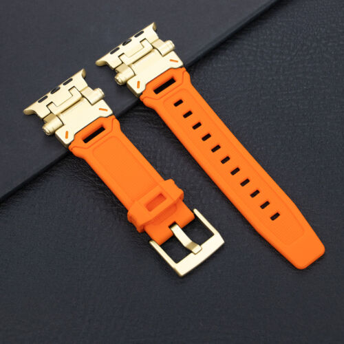 Metal + silikonowy pasek pasek do Apple Watch Ultra2 49mm 10 9 8 SE 7 6 5 42 46 45mm - Zdjęcie 13 z 40