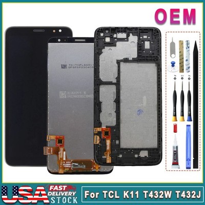 OEM LCD Display Touch Screen Digitizer Assembly ± Frame For TCL K11 T432W T432J