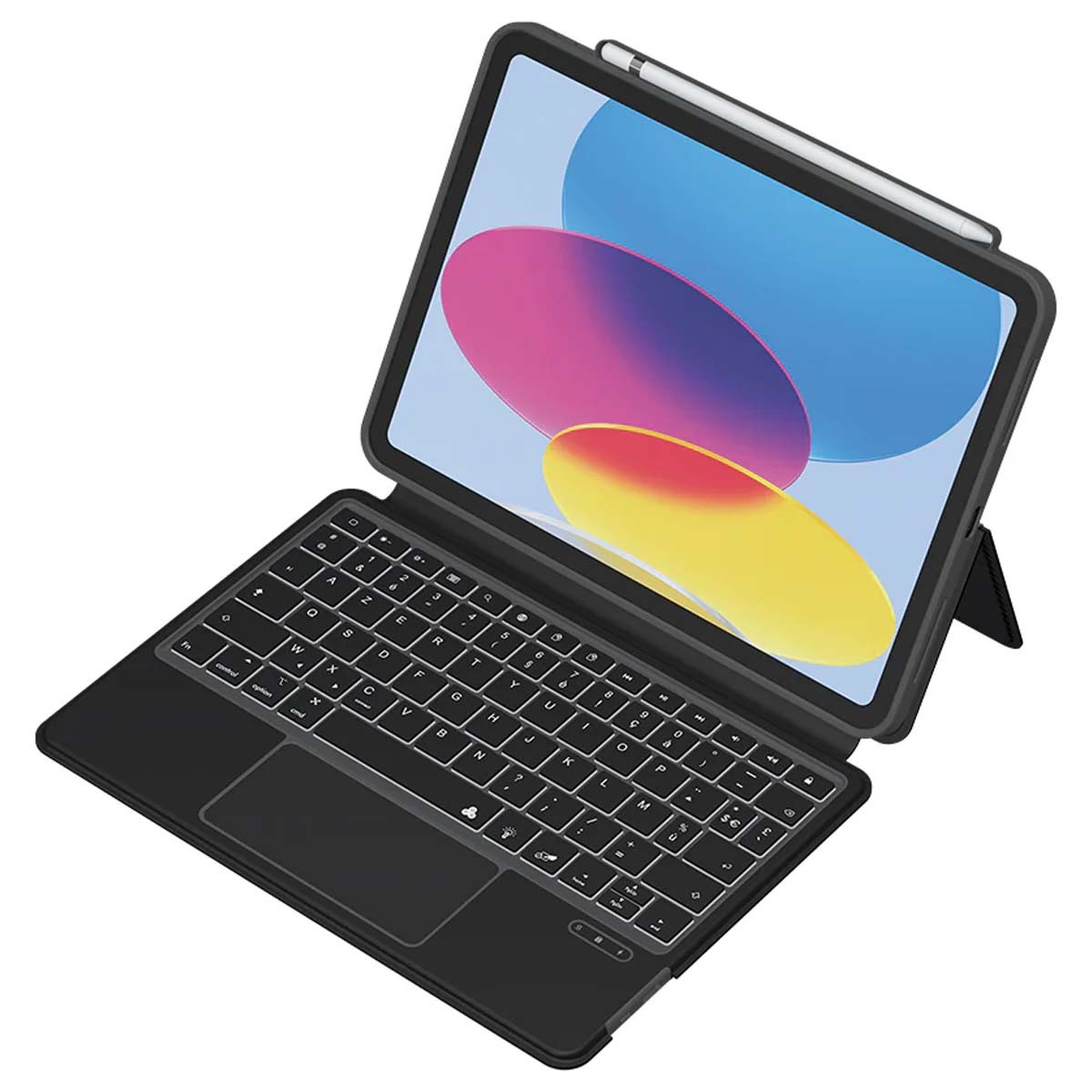 Étui iPad Pro 11 portable avec clavier AZERTY MW Folio pour café et voyage