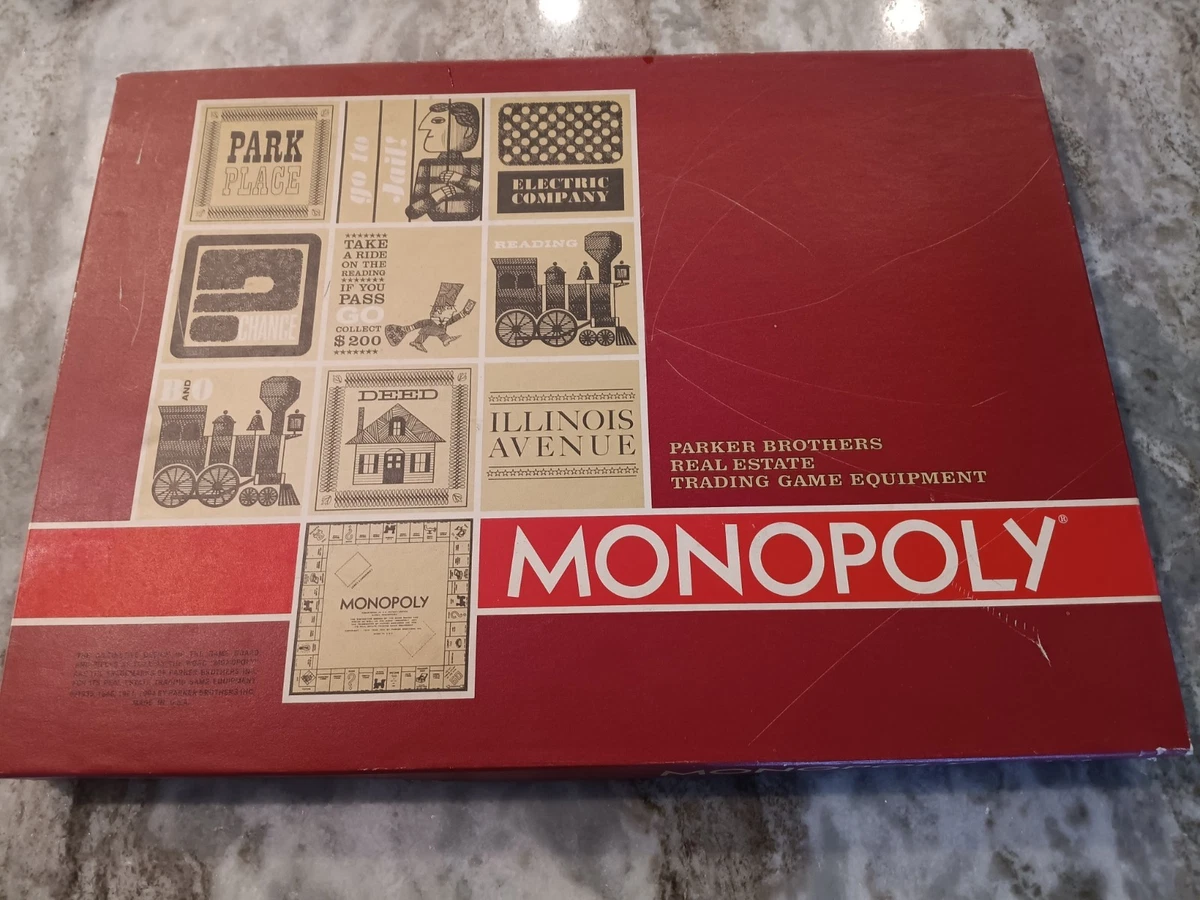 Monopoly Board 1964 Vintage Manufacture Board & Traditional Games