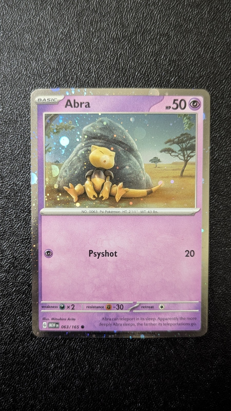 Abra 63/165 Cosmo Holo Common VLP | Pokemon Scarlet & Violet 151