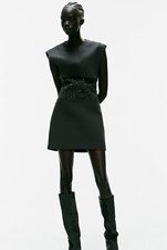 Zara combined rhinestone mini dress XS 4772/220/800