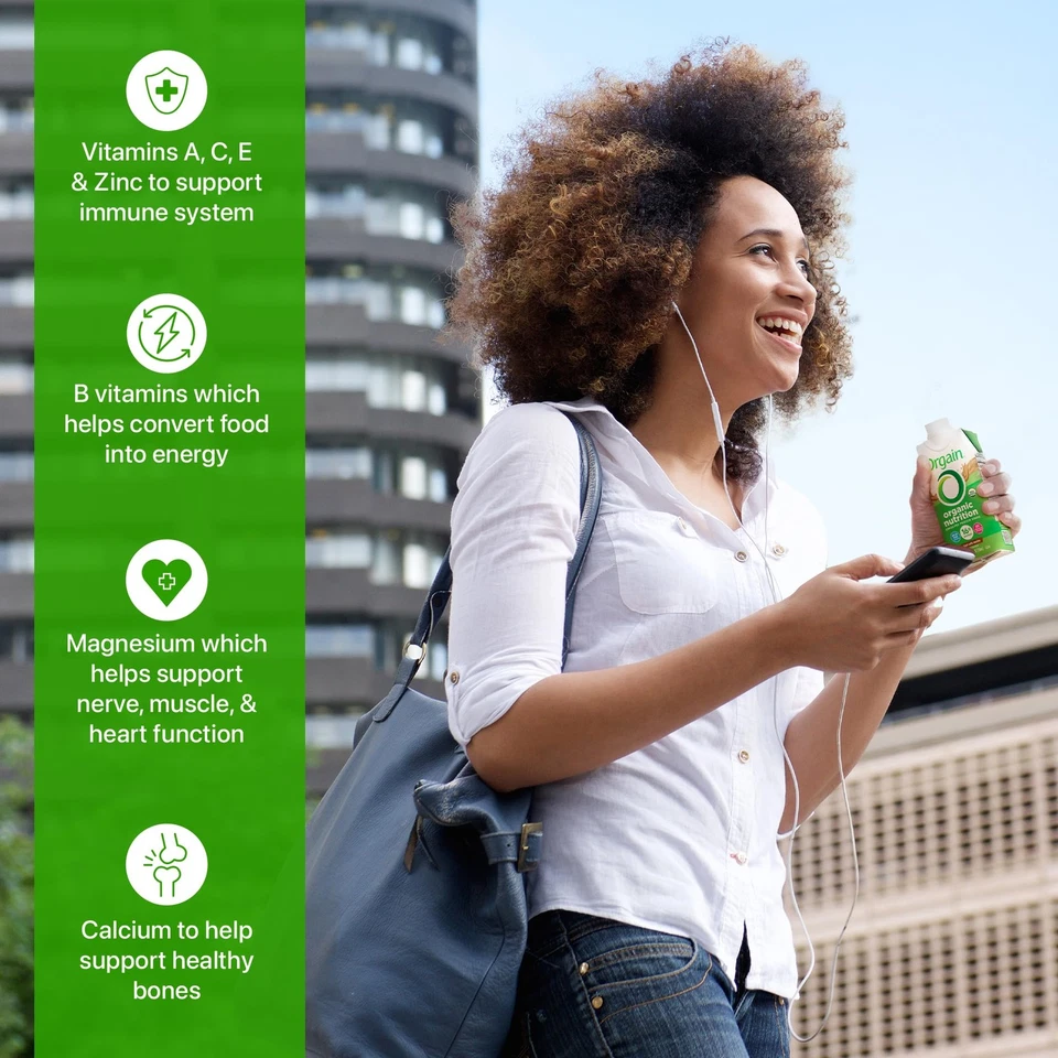 Batido de proteínas nutricionales orgánicas Orgain, chocolate cremoso dulce de azúcar-16 g alimentado con pasto Foto 4 de 4