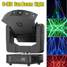 3-Axis 6-LED Fan Beam Stage Light Moving Head Disco Laser DMX Party DJ Lighting