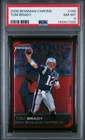 2006 Bowman Chrome Tom Brady #166 New England Patriots NFL MVP #12 PSA 8 Nm-Mint