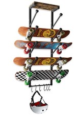 Koutemie Skateboard Rack Wall Mount with Five-Layer Skate 37.25 Inch, Black