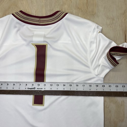 USED SM #1 Florida State Seminoles Nike Away Jersey White PRINTED - Picture 8 of 9