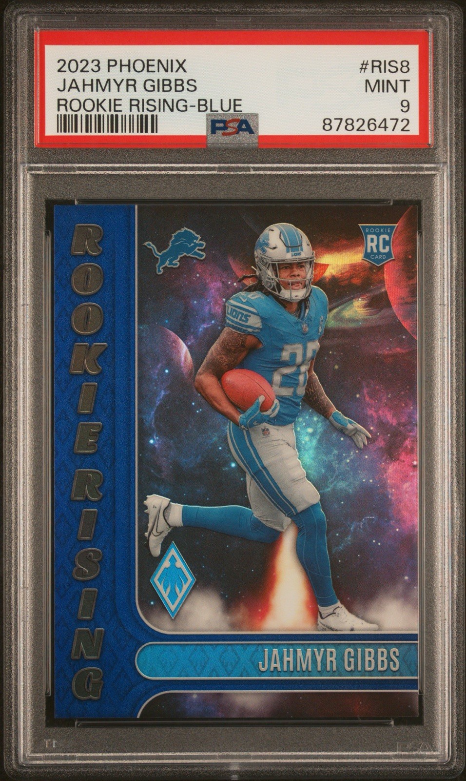 Jahmyr Gibbs Panini Phoenix Rookie Rising #RIS8 Blue