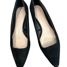 Ballerine Zara donna taglia 38 nere scamosciate tacco basso a punta Y2K stravaganti fata gotica