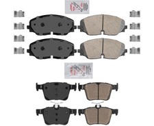 Fits Volkswagen Atlas 2018-2023 Front + Rear AmeriPRO Ceramic Disc Brake Pads