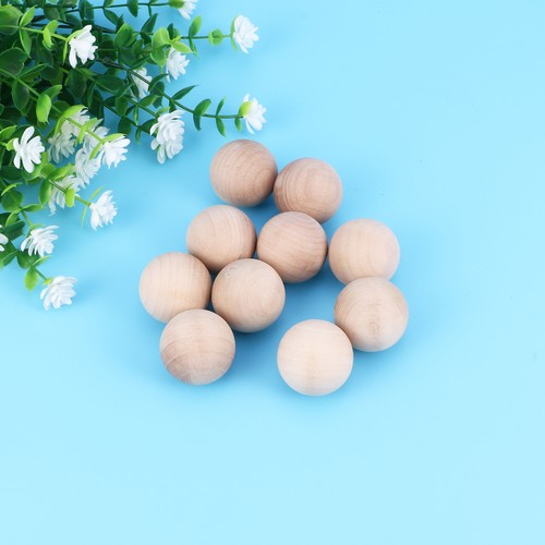 10 Pcs Wooden Ball Small Rounds for Crafts Child Toddler Color Big Painted - Picture 10 of 11