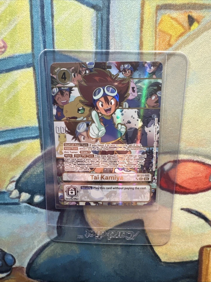 Digimon TCG Bt21 World Convergence Tai Kamiya Sec 2 Star BT21-102 In Hand NM - Image 3 of 4