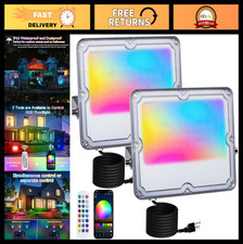 Color Changing RGB LED Flood Lights 30W 300W Equivalent 3000LM, IP66 Waterproo