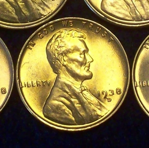 1938-D GEM BU - SUPER LINCOLN WHEAT CENT - NICE COLOR - GOOD DETAILS - SEE PICS!