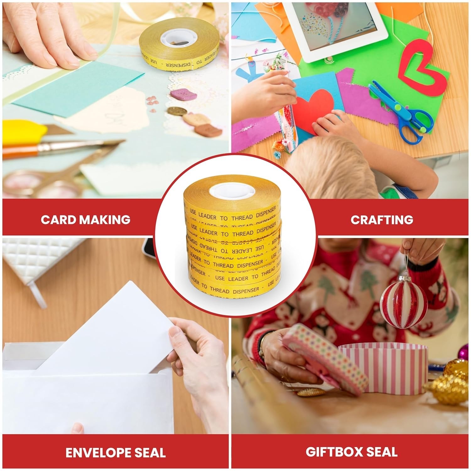 Versatile T.R.U. ATG-7502 Acid-Free Adhesive Tape, 12 Rolls, 1/4 in. x 36 yds