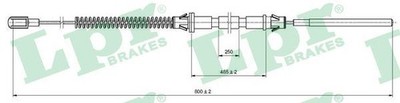 LPR C0574B Seilzug, Feststellbremse für CHEVROLET OPEL C0574B hinten links Seilz