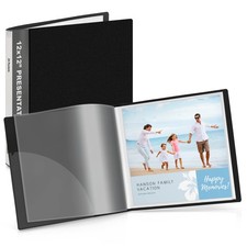 12x12 Binder with Clear Sleeves - 24-Pocket Art Portfolio for Artwork Display