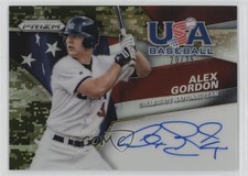 2015 Panini Prizm USA Baseball Camo Signatures 20/25 Alex Gordon #7 Auto 4f5