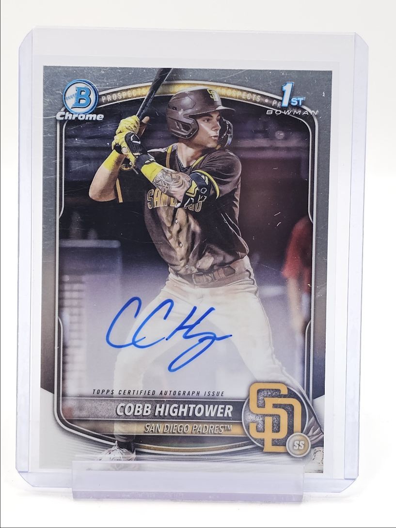 COBB HIGHTOWER 2025 BOWMAN CHROME 1ST BASE AUTOGRAPH PADRES AUTO Q4627