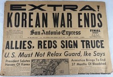 July 27 1953 San Antonio Express Newspaper Korean War Ends Korea War Reds Sign