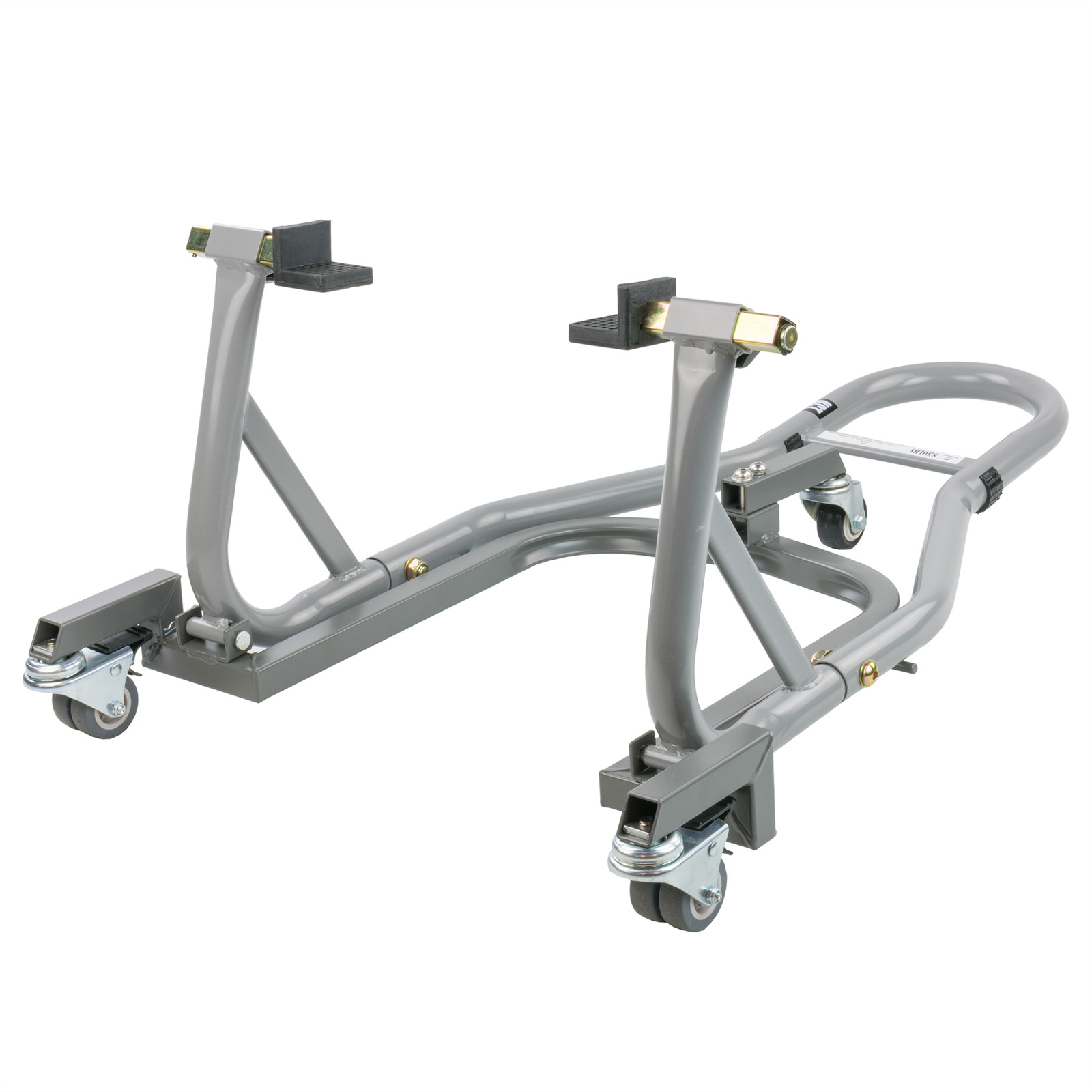 KCT MOTORCYCLE REAR STAND DOLLY ADJUSTABLE HEAVY-DUTY COATED STEEL PADDOCK STAND