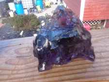 Glass Rock Slag  Pretty Clear Purple 2.8 lbs 30A Rocks Landscape Aquarium