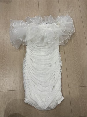 white mesh dress fashion nova Mesh Off Shoulder Mini Dress,Sexy Homecoming Dress Y2961 – Simplepromdress main image 1