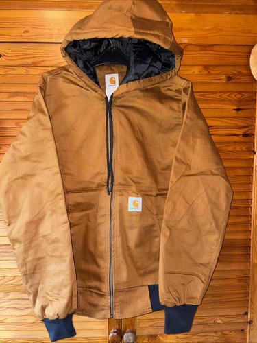 Carhartt Men's Reworked Canvas Bomber Jacket Vintage Tan, Size Large