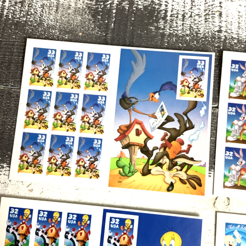 Looney Tunes USA Stamp Sheets Of 10 32,33,34 Cents. 4 Sheets - Picture 3 of 6