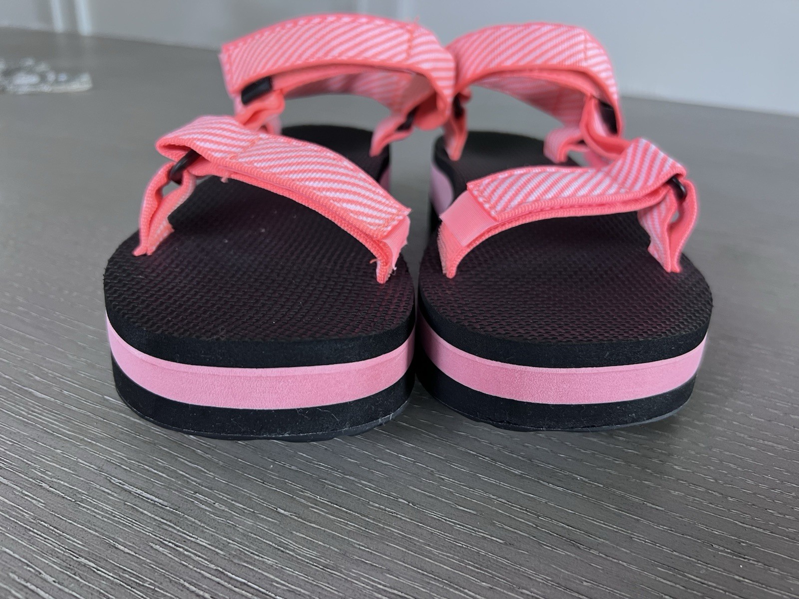 Teva Platform Universal Orange Black Strap Chunky… - image 4