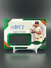 2025 Topps Tier One #AJR-ML Marco Luciano Green Foil Jumbo Relic Auto /49 Giants