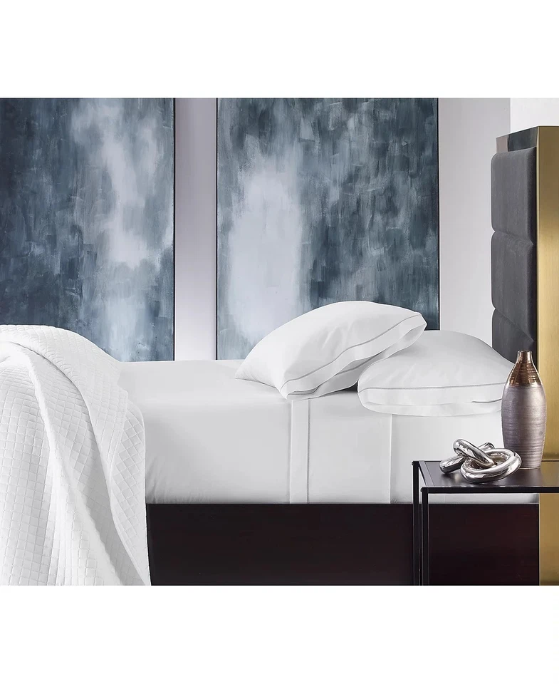 Juego de sábanas de 4 piezas de algodón percal italiano Hotel Collection completo, fresco y fresco de lujo Foto 2 de 4