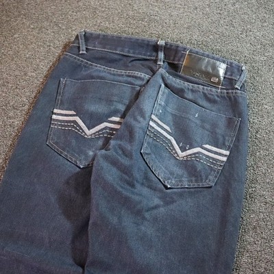 Ecko Unltd Mens 29x30 Blue Jeans Embroidered Y2k Vintage Grunge Archive Punk