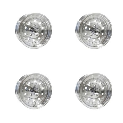 (Set of 4) Scale 4X4 Bandit II 15x8 5x139.7 -19 Machined Clear Coat Wheels Rims
