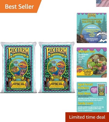 Organic Ocean Forest Potting Soil 1.5cu Ft (Pack of 2) - pH Adjusted for Plants