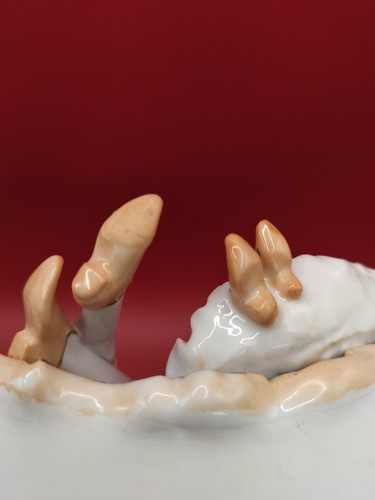 VTG Porcelain Victorian Figurine Couple On Sofa Couch Having Tea Very Detailed - Bild 18 von 20