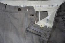 Yves Saint Laurent YSL 100 Wool Grey Pleated Trousers- Dress Trouser Sz 36x32