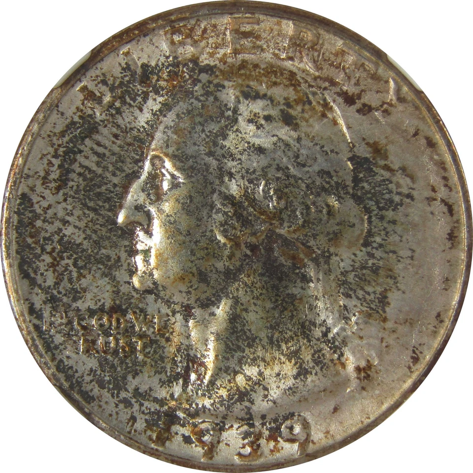 1939 S Washington Quarter MS 65 NGC Bag Fragment Toned SKU:I22595 - Image 3 of 4