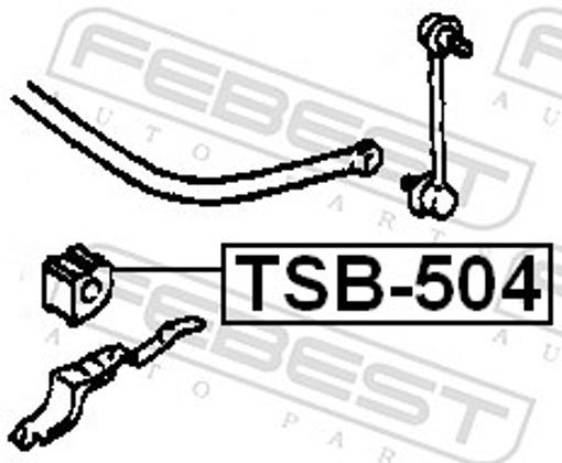 Fits FEBEST TSB-504 REAR STABILIZER BAR BUSH D16