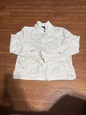 Nike Womens White Sphere Dry Mesh Athletic Jacket Size Large Rare