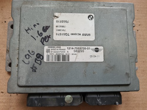 1214 7553735 BMW MINI MOTORSTEUERGERÄT ECU SIEMENS S122237005