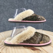 Airwalk Slippers Womens 10 Multicolor Mule Slides Faux Fur Lined Round Toe