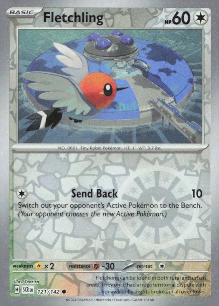 Fletchling Common SV07: Stellar Crown 121/142 NM