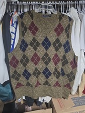Polo Ralph Lauren Men  s Sweater Vest, Sz XXLarge, Khaki 100 Wool