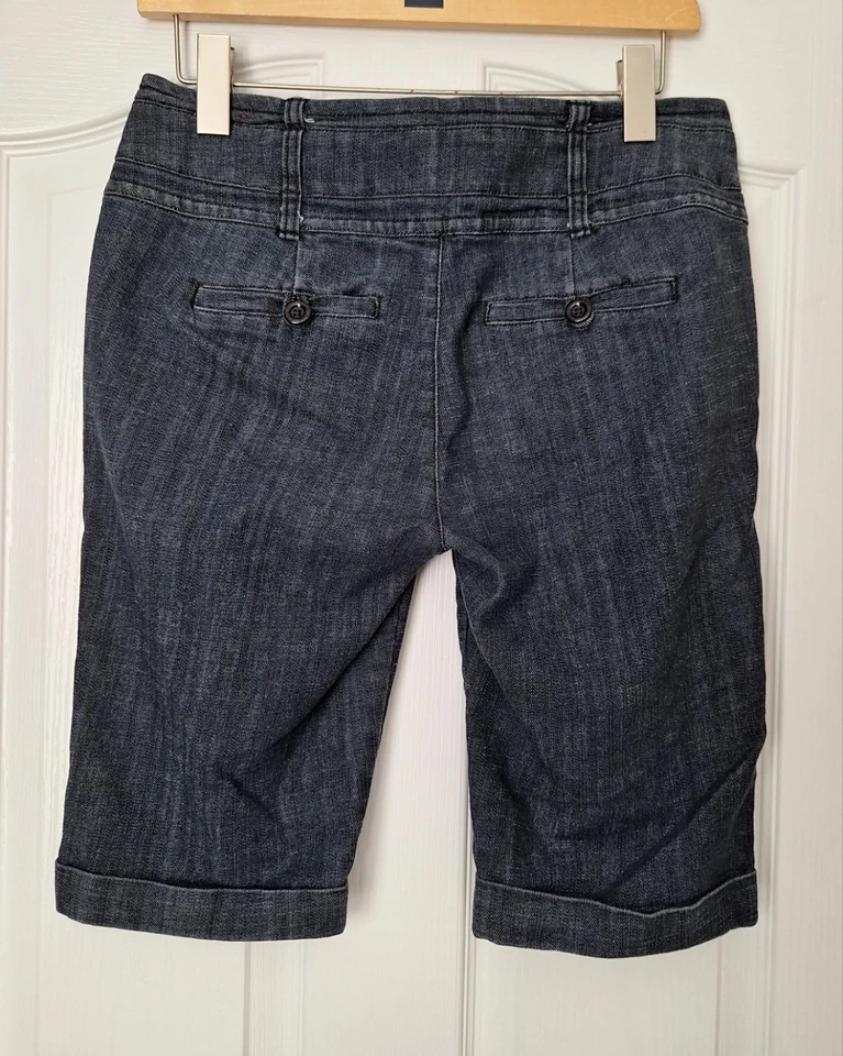 Один 5 один женщин середины подъема размер 6 темно стирка джинсовой ткани Jean шорты (талия 30») - Изображение 2 из 4