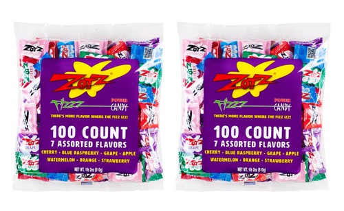 Fizzy Bulk Candy (Assorted, 200 Units)- Hard Candy Individually Wrapped- Asso...