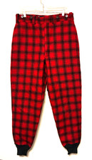 Vintage Woolrich Buffalo Plaid Wool Hunting Pants Men  s Size 36 Made USA