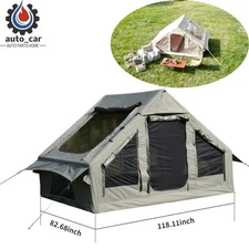 Inflatable Camping Tent 4-6 Person w/Stove Jack-All-Weather Heavy-Duty Air Tent