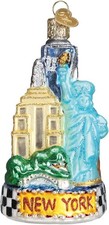 New York City Landmarks Glass Ornament 4.5 Inches Comes in OWC Gift Box